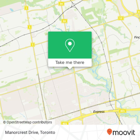 Manorcrest Drive map