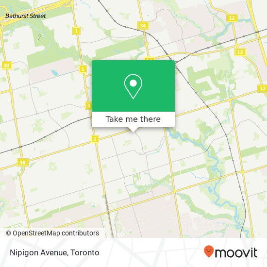 Nipigon Avenue map