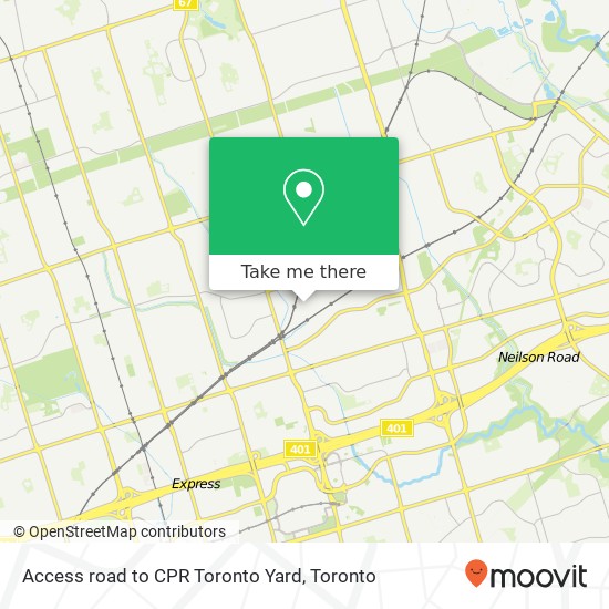 Access road to CPR Toronto Yard map