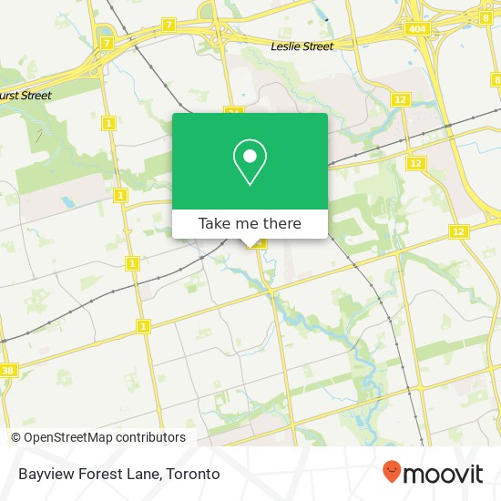 Bayview Forest Lane map