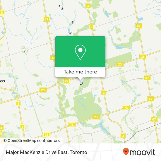 Major MacKenzie Drive East map