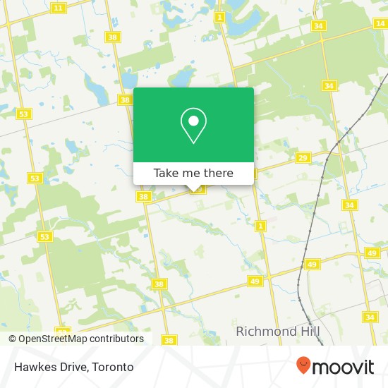 Hawkes Drive map