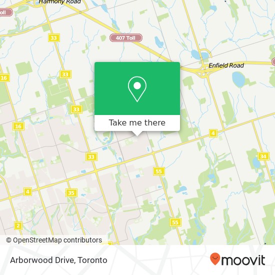 Arborwood Drive map
