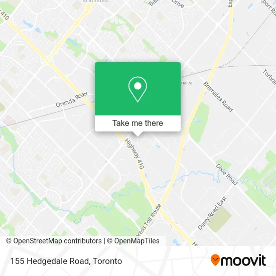155 Hedgedale Road map