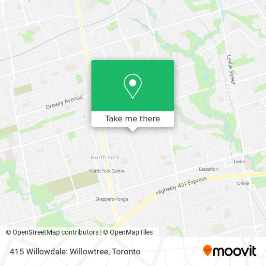 415 Willowdale: Willowtree map