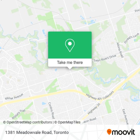 1381 Meadowvale Road map