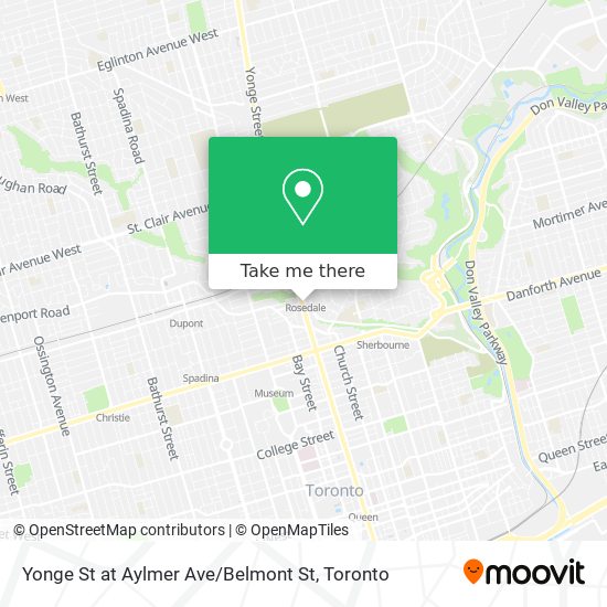 Yonge St at Aylmer Ave / Belmont St plan