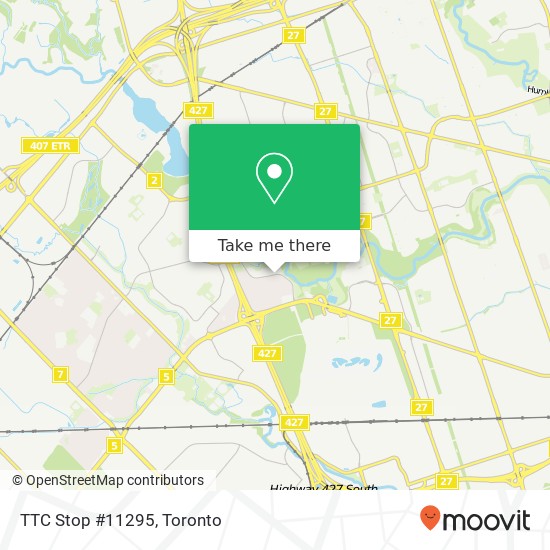 TTC Stop #11295 map