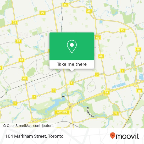 104 Markham Street map