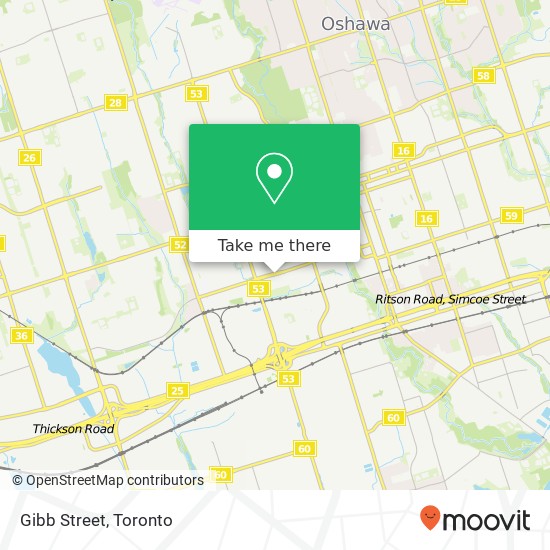 Gibb Street map