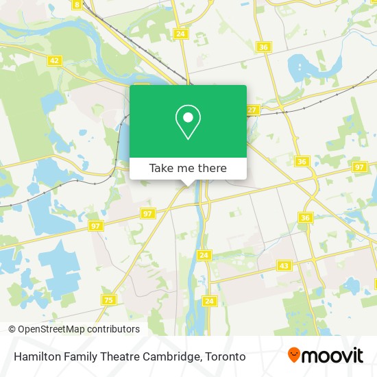 Hamilton Family Theatre Cambridge map