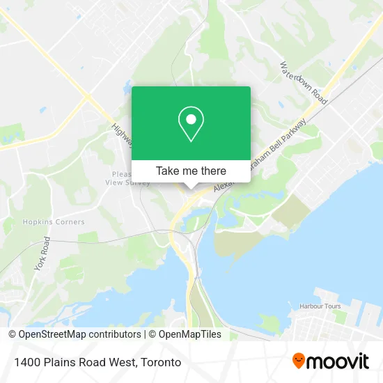 1400 Plains Road West map