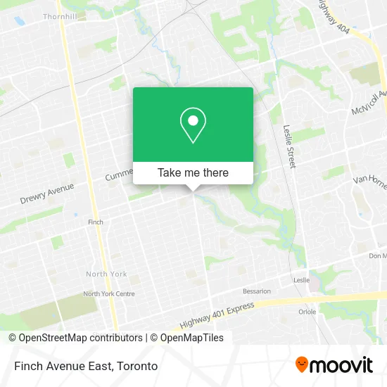 Finch Avenue East map