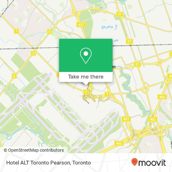 Hotel ALT Toronto Pearson plan