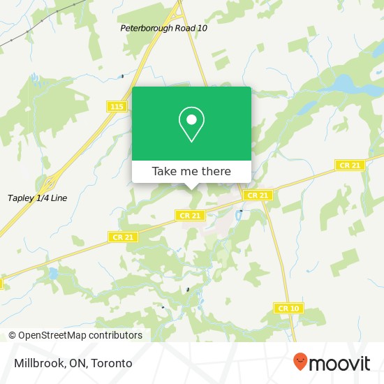 Millbrook, ON map