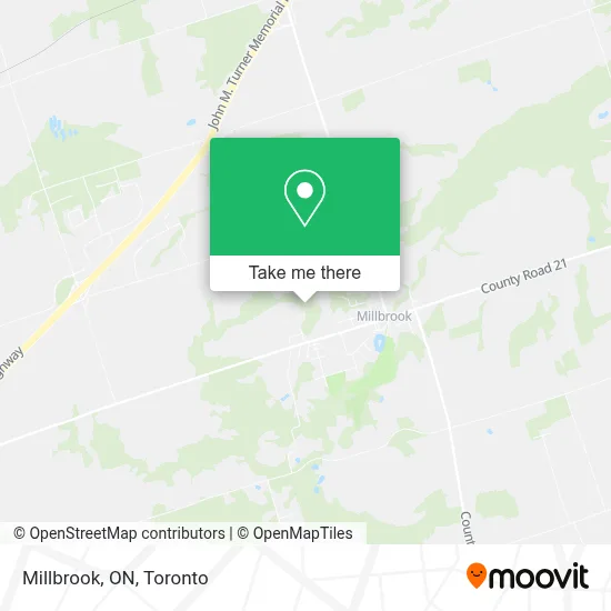 Millbrook, ON map