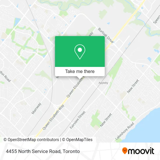 4455 North Service Road map