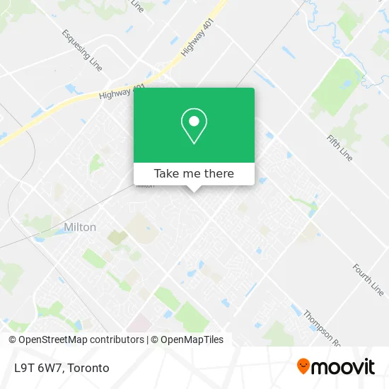 L9T 6W7 map