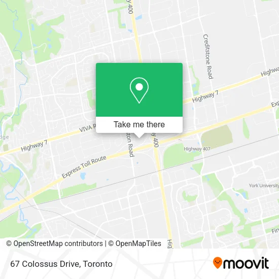 67 Colossus Drive map