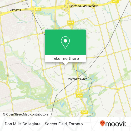 Don Mills Collegiate -- Soccer Field map