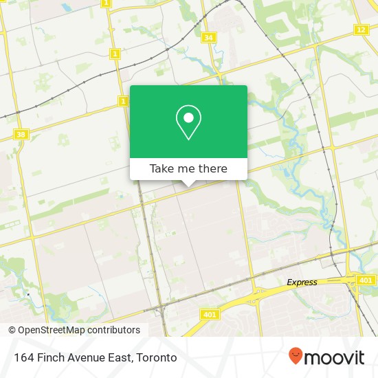 164 Finch Avenue East map