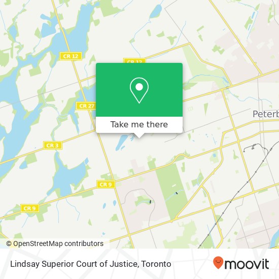 Lindsay Superior Court of Justice map