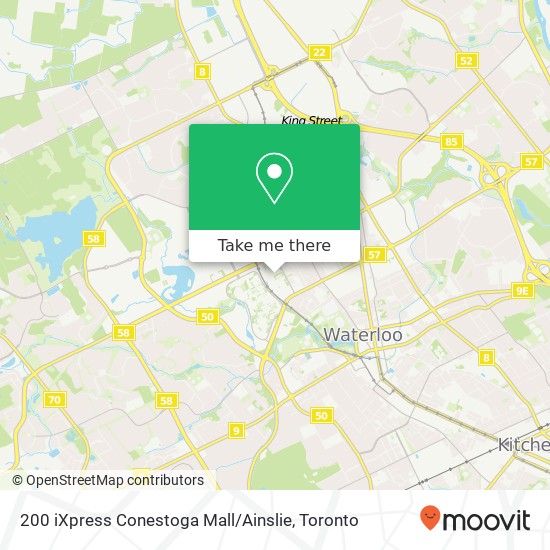 200 iXpress Conestoga Mall / Ainslie map