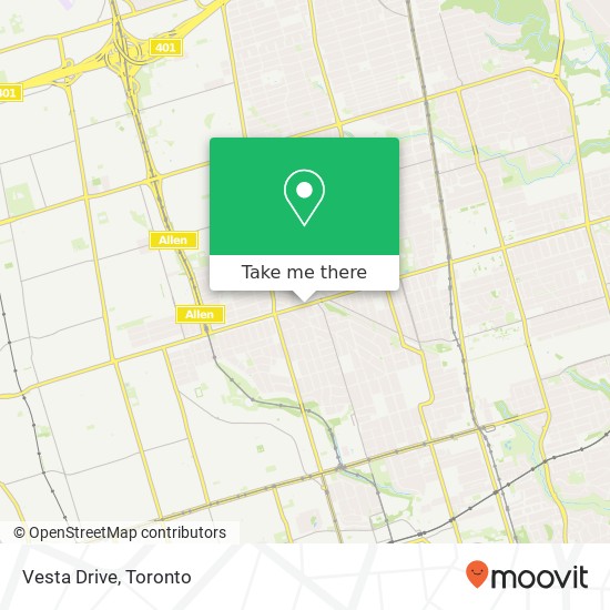 Vesta Drive map