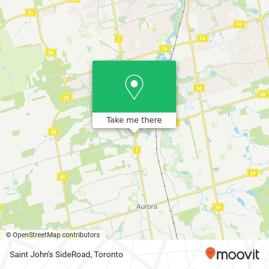 Saint John's SideRoad map