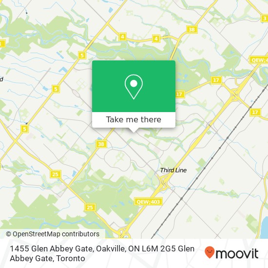 1455 Glen Abbey Gate, Oakville, ON L6M 2G5 Glen Abbey Gate map