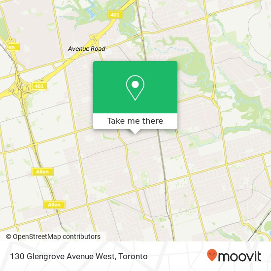 130 Glengrove Avenue West map