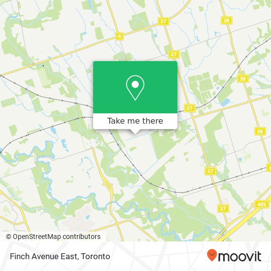 Finch Avenue East map