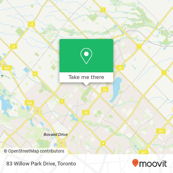 83 Willow Park Drive map