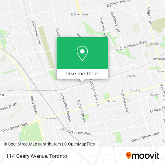 114 Geary Avenue map