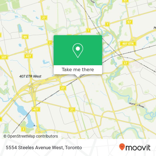 5554 Steeles Avenue West map