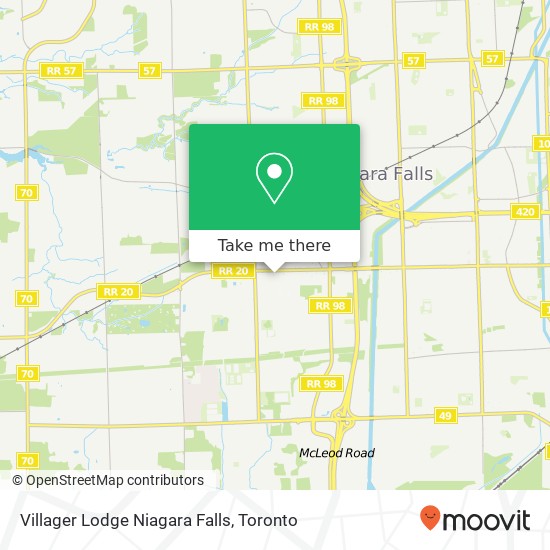 Villager Lodge Niagara Falls map