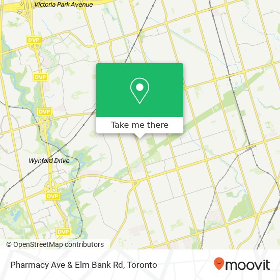 Pharmacy Ave  & Elm Bank Rd map