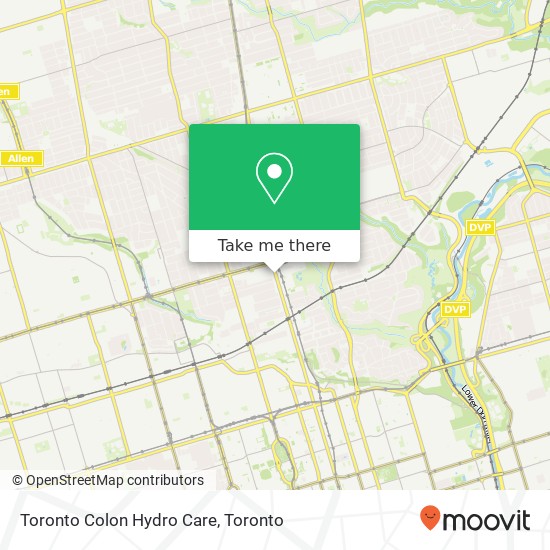 Toronto Colon Hydro Care map