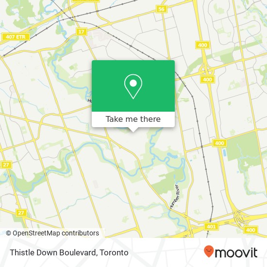 Thistle Down Boulevard map