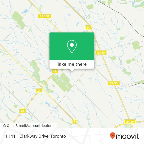 11411 Clarkway Drive map