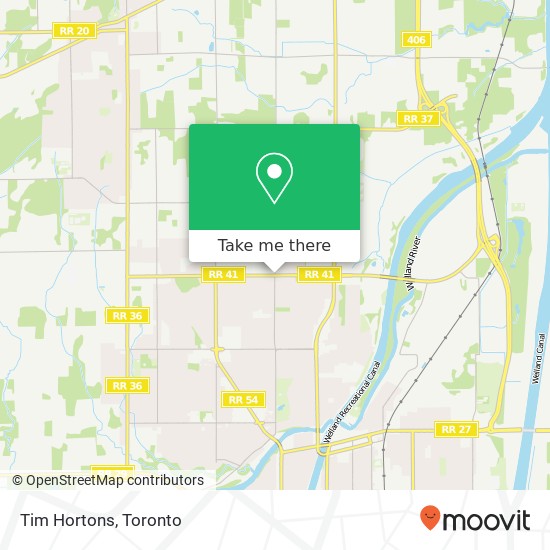 Tim Hortons, Welland, ON L3C map