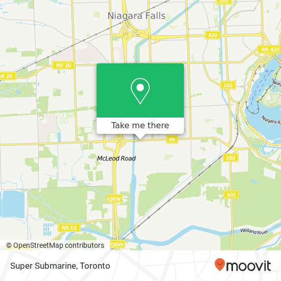 Super Submarine, 7116 McLeod Rd Niagara Falls, ON L2G plan