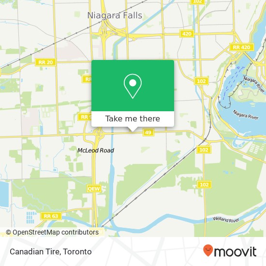 Canadian Tire, 6840 McLeod Rd Niagara Falls, ON L2G map