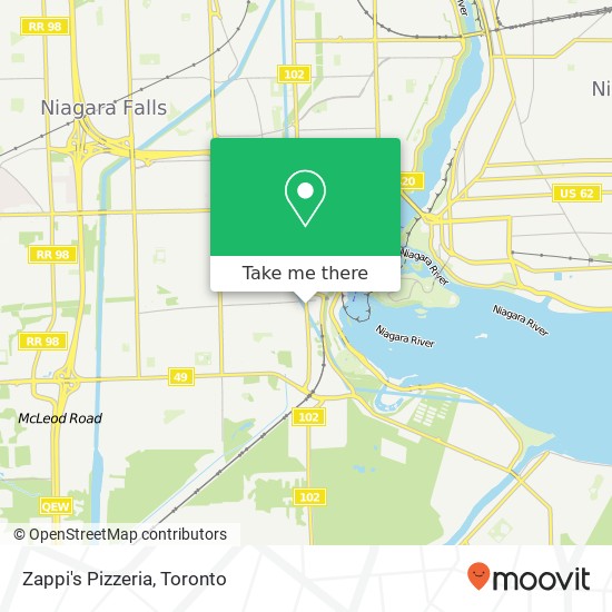 Zappi's Pizzeria, 6663 Stanley Ave Niagara Falls, ON L2G map