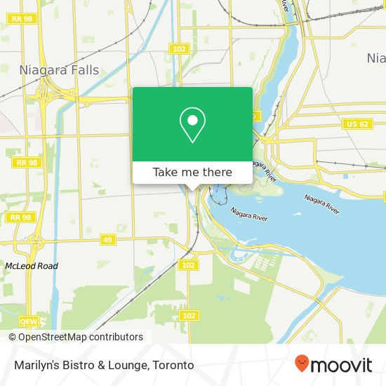 Marilyn's Bistro & Lounge, 6732 Fallsview Blvd Niagara Falls, ON L2G plan