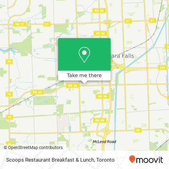 Scoops Restaurant Breakfast & Lunch, 8123 Lundy's Ln Niagara Falls, ON L2H 1H3 plan