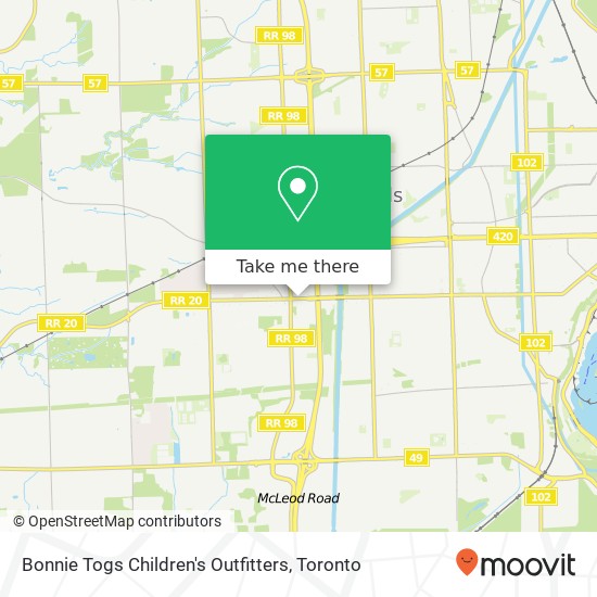 Bonnie Togs Children's Outfitters, 7500 Lundy's Ln Niagara Falls, ON L2H plan