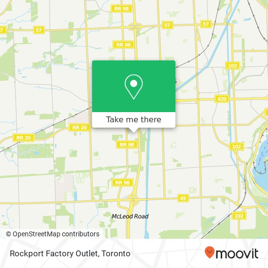 Rockport Factory Outlet, 7500 Lundy's Ln Niagara Falls, ON L2H 1G8 map