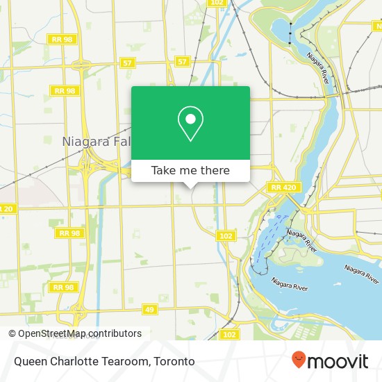 Queen Charlotte Tearoom, 5689 Main St Niagara Falls, ON L2G 5Z3 map