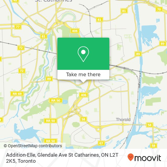 Addition-Elle, Glendale Ave St Catharines, ON L2T 2K5 map